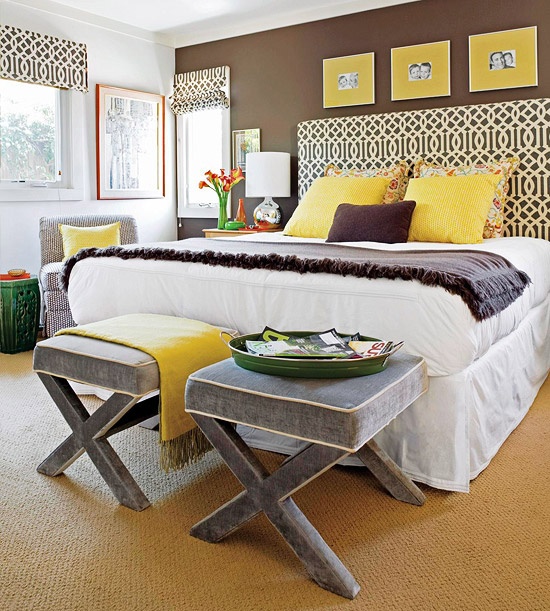 brown_yellow_bedroom_decoration brown yellow bedroom decoration