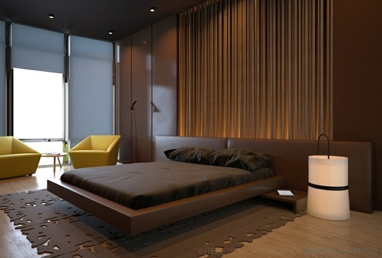 modern_brown_bedroom_with_lime modern brown bedroom with lime