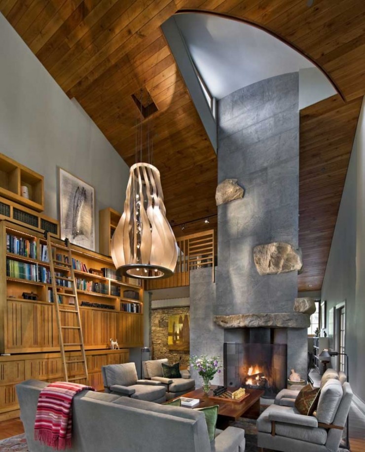 rustic_yet_contemporary_house_interior_design Rustic yet Contemporary living room by Centerbrook Architects