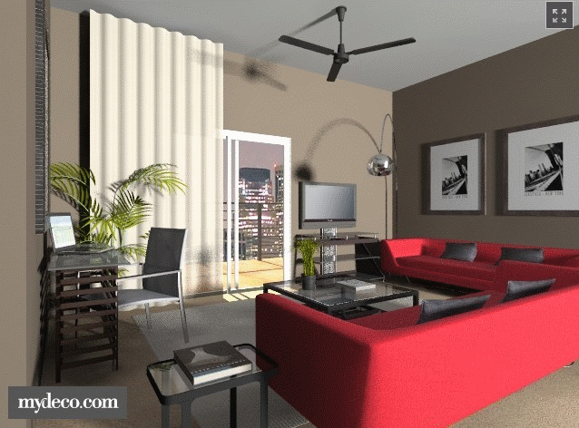 3D living room 2 pictures