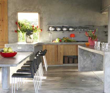 concrete-and-wood-kitchen concrete and wood kitchen