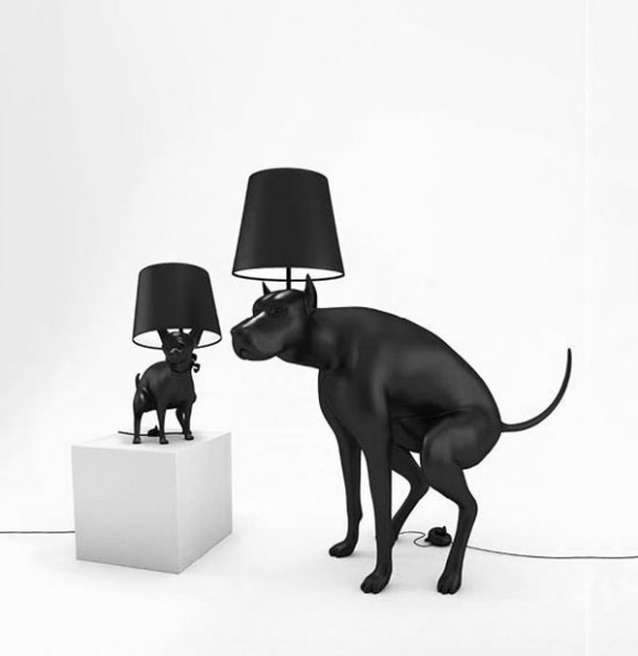 pooping-black-dog-lamps-whatshisname Unique Pooping Black Dog Lamps by Whatshisname